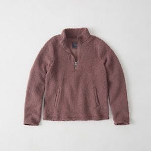Abercrombie & Fitch Sherpa Half Zip Pullover